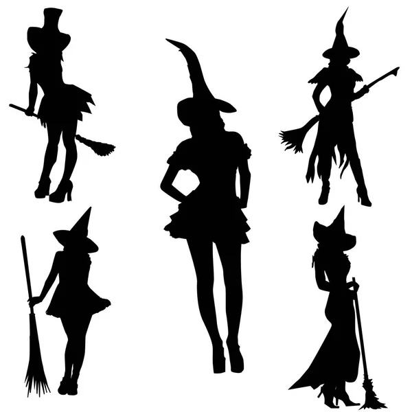 Witch sada ilustrace izolované — Stock fotografie
