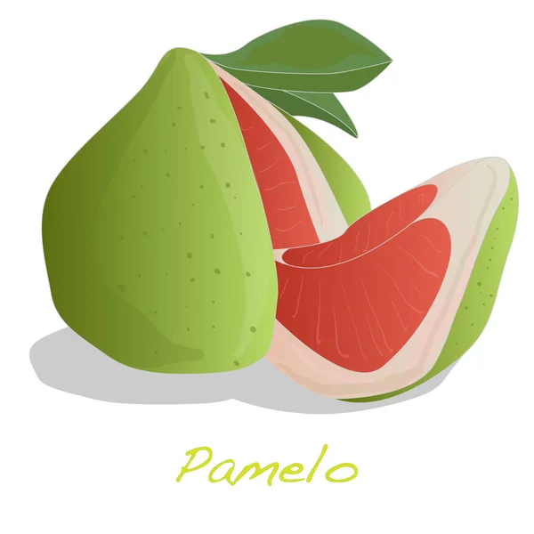 Pomelo oder chinesische Grapefruit isoliert — Stockfoto