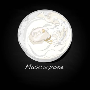 Mascarpone peyniri vektör