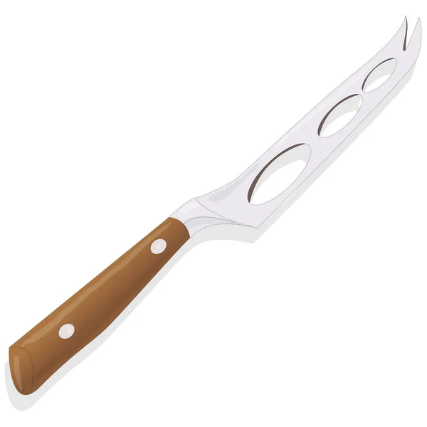 Сирний ніж ізольований на білому — стоковий вектор