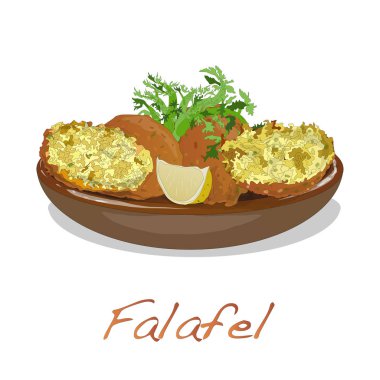 Beyaz bir arka plan üzerinde izole falafel topları