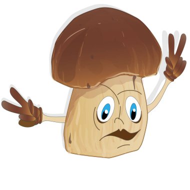 Çizgi film sebze karakter illüstrasyon izole