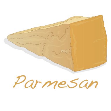 parmesan peynir görüntü izole sanat