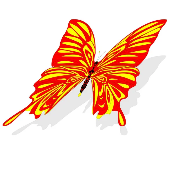 Stile zentangle farfalla disegnato a mano — Vettoriale Stock