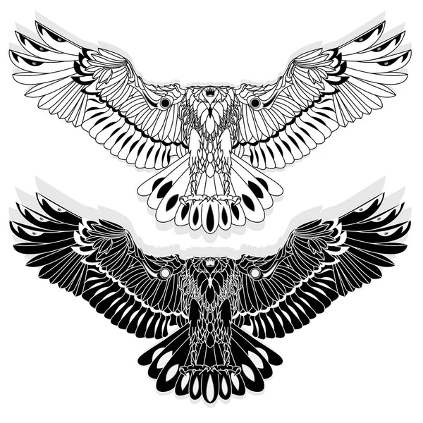 Beyaz adam üzerinde uçan kartal.
