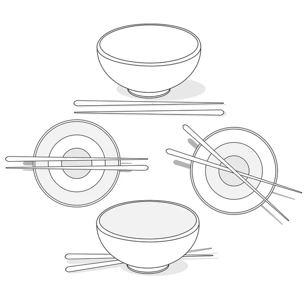 Illustration de Riz Donburi / Bol / Coupe — Image vectorielle
