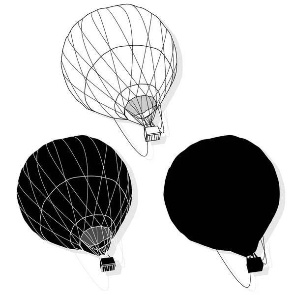 Sıcak hava balonu / montgolfier — Stok Vektör