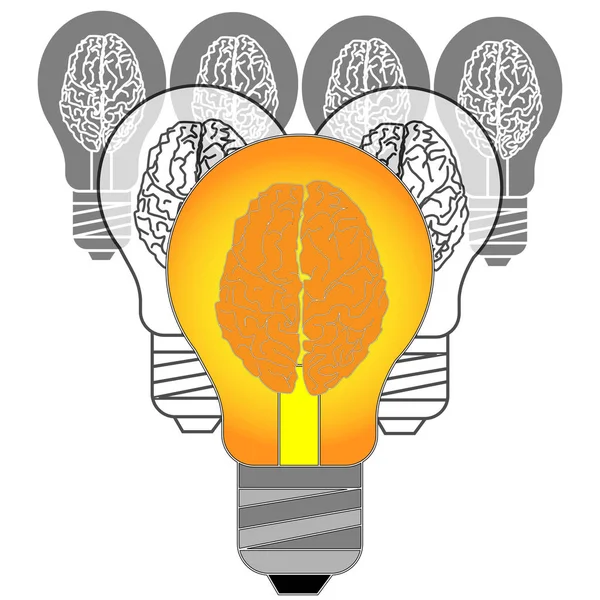 Idée lampe isolée — Image vectorielle