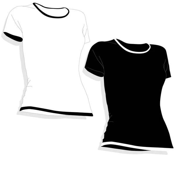 T-shirt feminina isolada —  Vetores de Stock