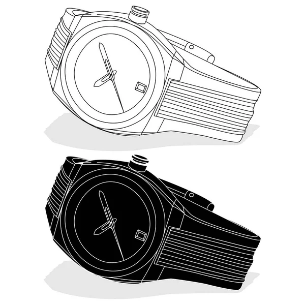 남자 시계 클래식 디자인 벡터 — 스톡 벡터