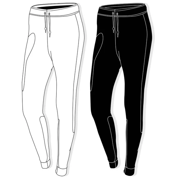 Pantalon / pantalon de sport . — Image vectorielle