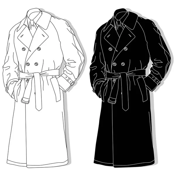 Ensemble manteau masculin. illustration . — Image vectorielle