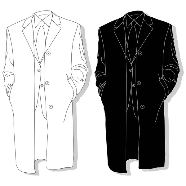 Sada mužský kabát. ilustrace. — Stockový vektor