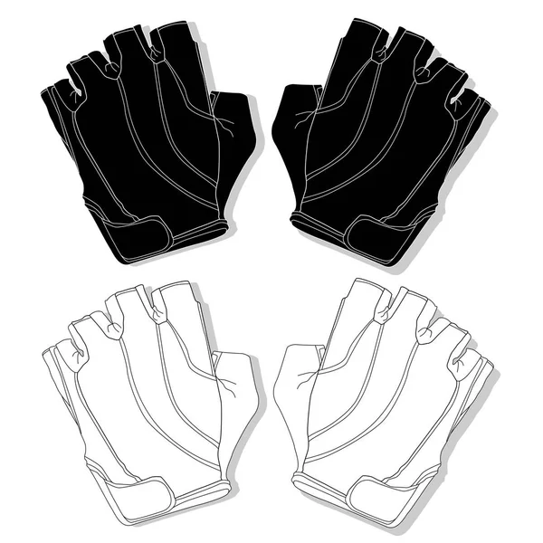 Ensemble de gants isolé — Image vectorielle