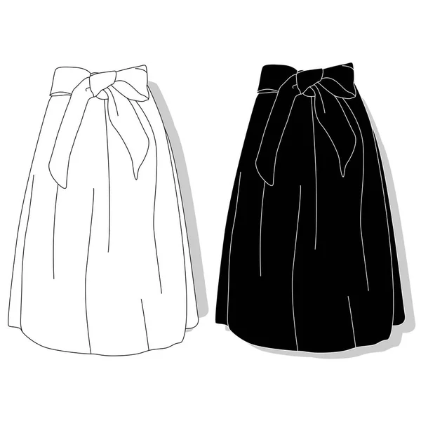 Skirt. Female clothes collection. Vector. — Stock Vector