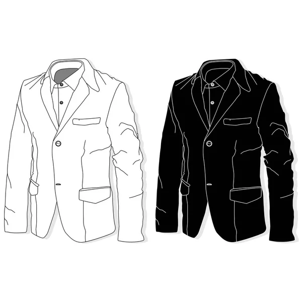 Kabátek. Kolekce oblečení. Vektor. — Stockový vektor