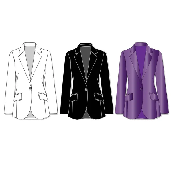 Kabát. Collection ruhák. — Stock Vector