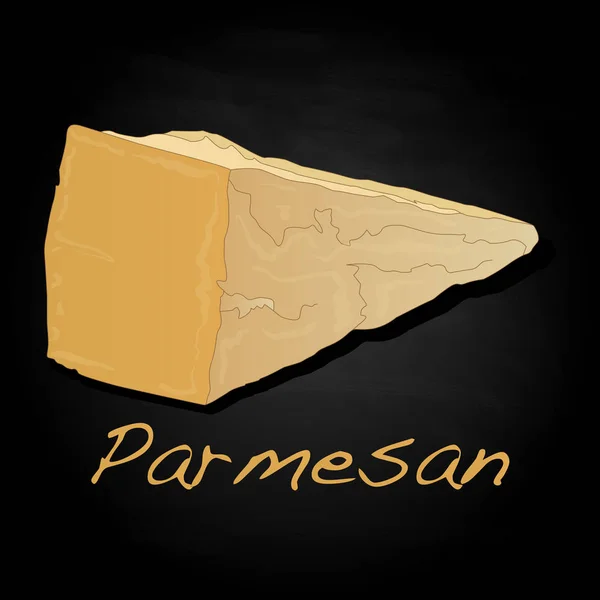 Grafika na białym tle obraz sera parmezan — Zdjęcie stockowe