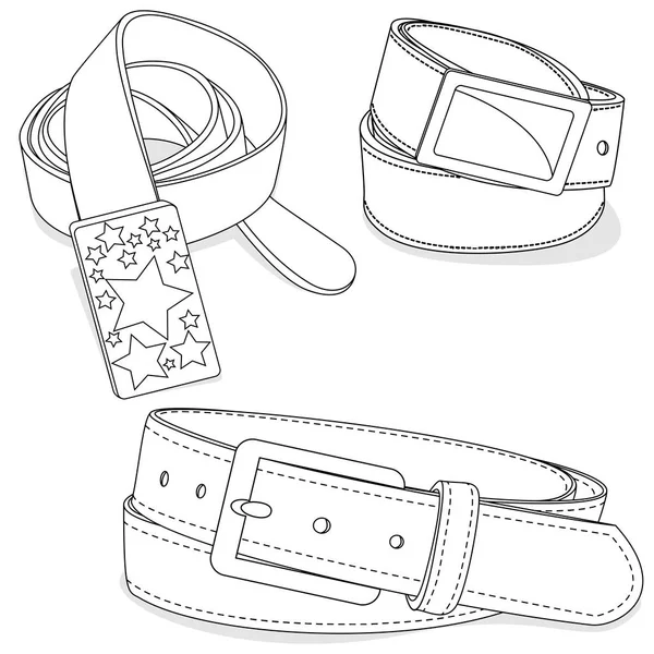 Illustrazione cintura su bianco — Vettoriale Stock