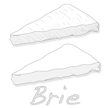 Brie peyniri izole