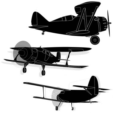 Gökyüzü üzerinde izole bi uçak.