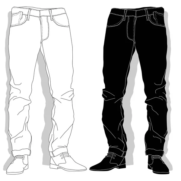 Jeans masculinos. Ilustração . — Fotografia de Stock