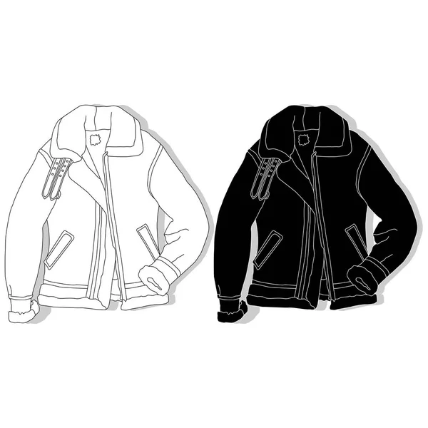 Pilotenjacke. Bomber. Illustration. — Stockfoto