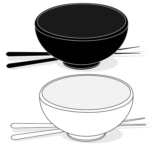 Ilustración de Rice Donburi / Bowl / Cup — Foto de Stock