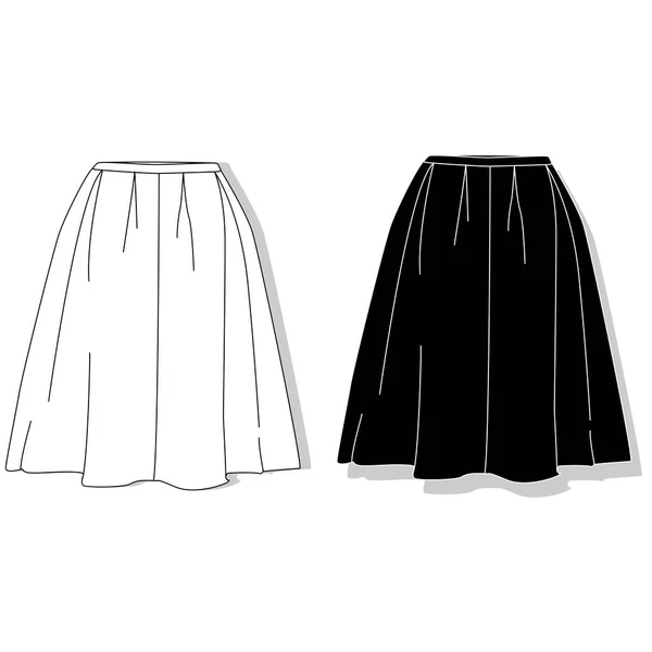 スカートです。女性の服のコレクション. — ストック写真