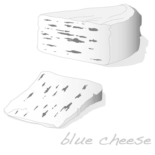 Fat soft blue cheese isolated — Stock Photo, Image