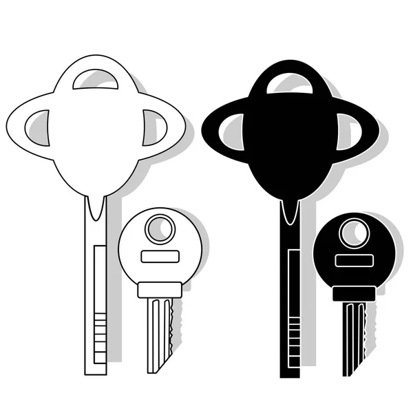 Набір ізольованих ключів — стоковий вектор