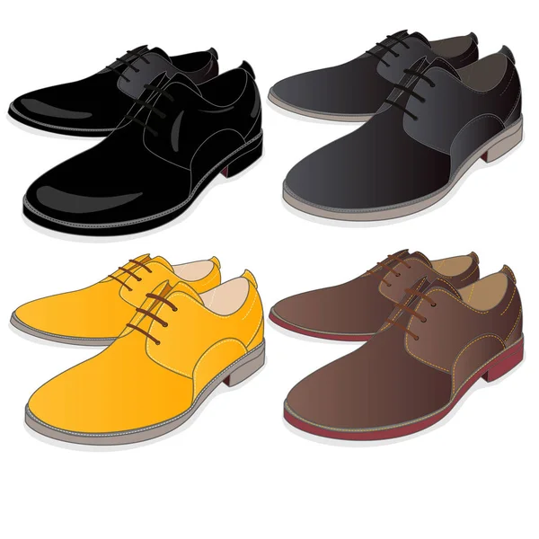 Hombres zapatos ilustración aislado — Vector de stock