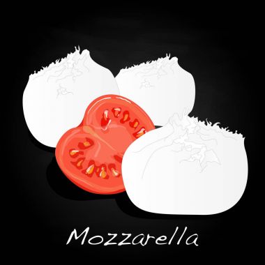 Beyaz mozzarella izole parçası.