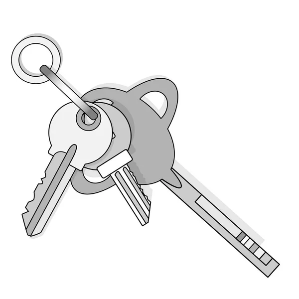 Conjunto de ilustrações isoladas chave — Fotografia de Stock