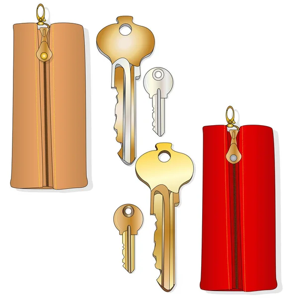 Leather key chain isolated — Stock Photo, Image