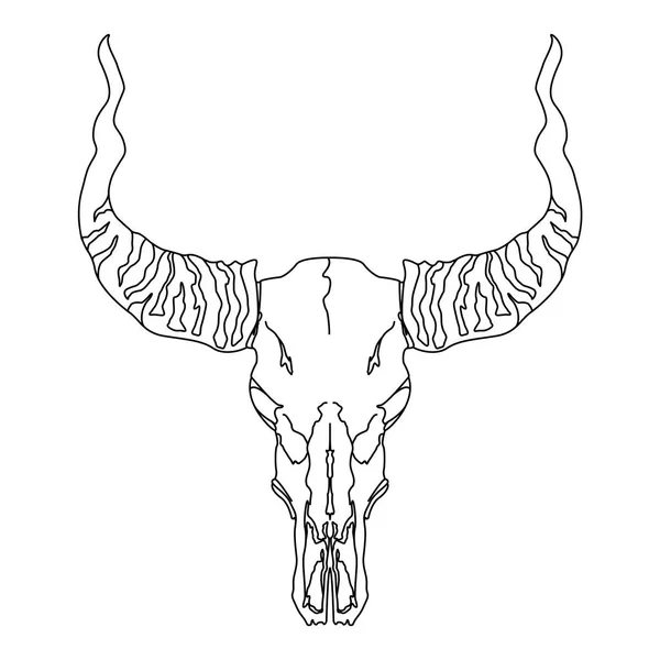Ilustração desenhada à mão com crânio — Fotografia de Stock