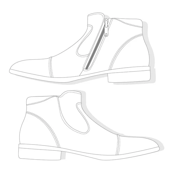 Hommes chaussures illustration isolé — Photo