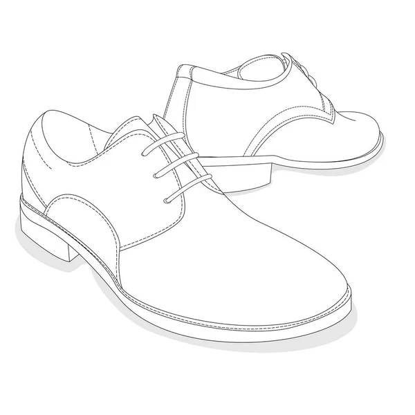 孤立的男子鞋图 — 图库照片