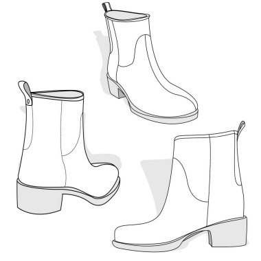 modern kadın ayak bileği bot izole