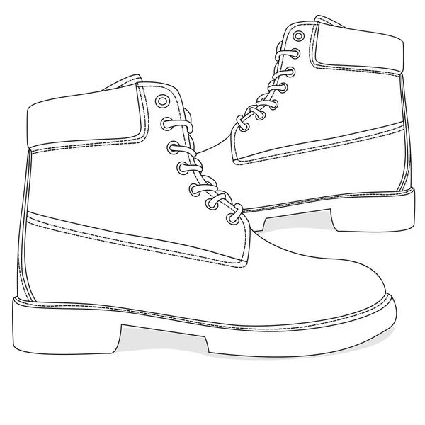 Hommes chaussures illustration isolé — Image vectorielle