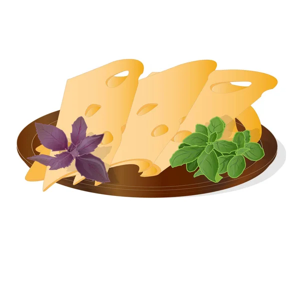 Cheese organic milk fresh food illustration.