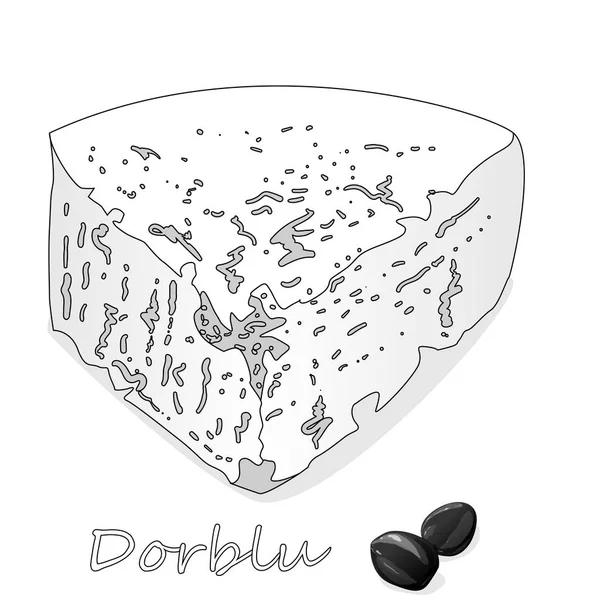 Συλλογή μπλε τυρί - dorblu εικονογράφηση — Φωτογραφία Αρχείου
