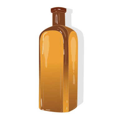 Yağ şişeleri üzerinde beyaz illüstrasyon izole