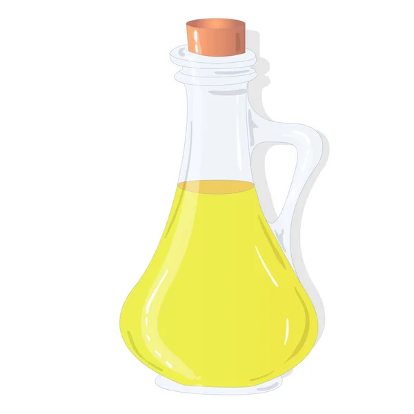 Ölflaschen isoliert auf weißer Abbildung — Stockvektor
