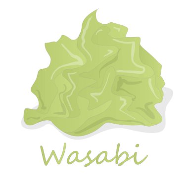 Wasabi Japon horseradish resimde beyaz.