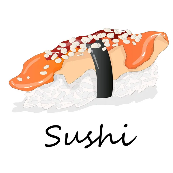 Nigiri sushi illustration auf weißem hintergrund — Stockvektor