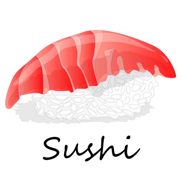 白い背景の上にぎり寿司イラスト — ストックベクタ