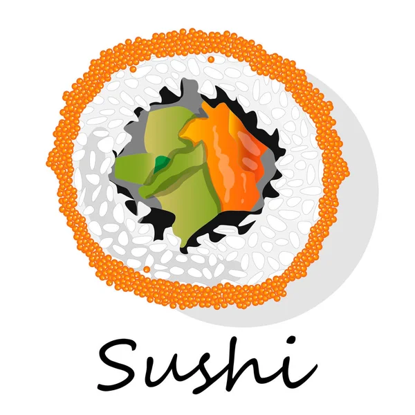 Nigiri Sushi ilustración sobre un fondo blanco . — Vector de stock