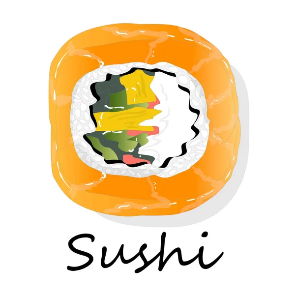 Nigiri Sushi ilustración sobre un fondo blanco — Archivo Imágenes Vectoriales