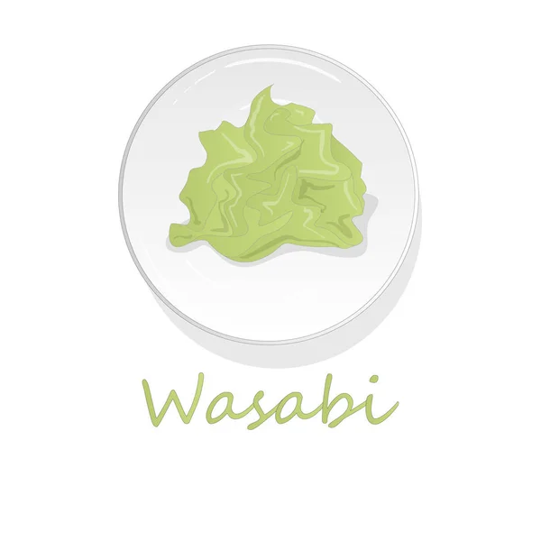 Wasabi Ιαπωνικά χρένο εικονογράφηση σε λευκό. — Διανυσματικό Αρχείο